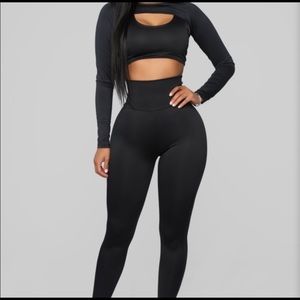 Three-piece fashion nova workout set